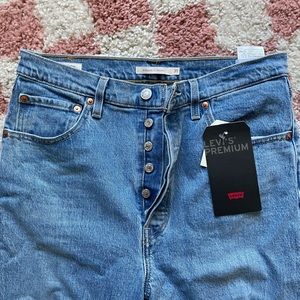 NWT Levi's Jeans Premium Ribcage Straight Ankle Ripped